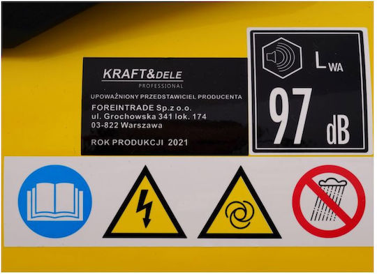 Kraft & Dele Single-Phase Air Compressors with Power 1.5hp and Airtank 24lt KD1416