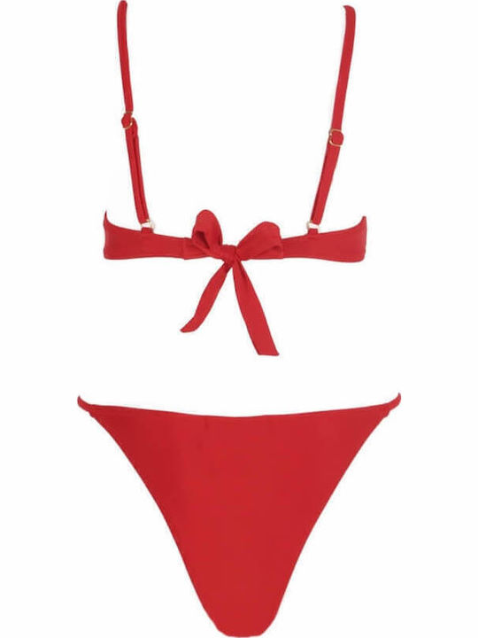 Gigi Set Bikini Τριγωνάκι Κόκκινο