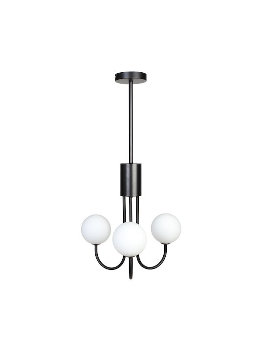 Globobox Pendant Light Black Ball with Socket G9 42x75cm