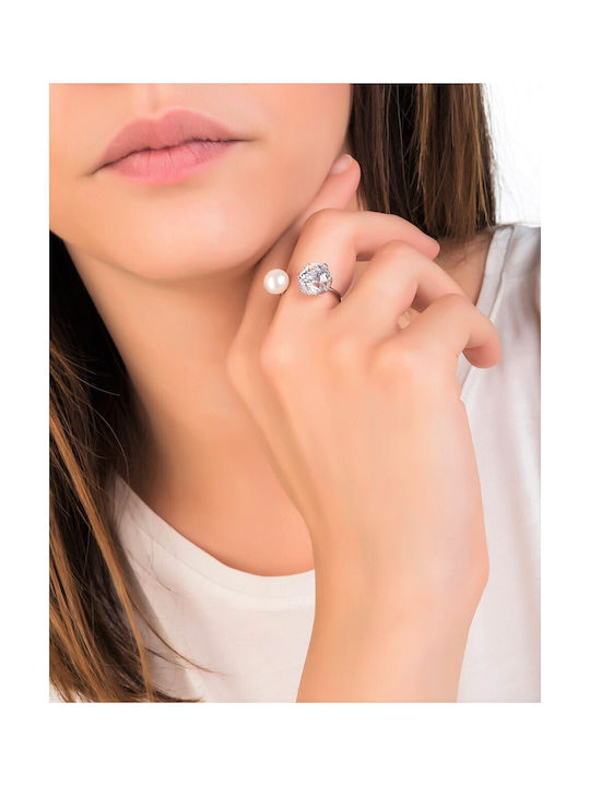 Damen Ring mit Zirkonia aus Silber