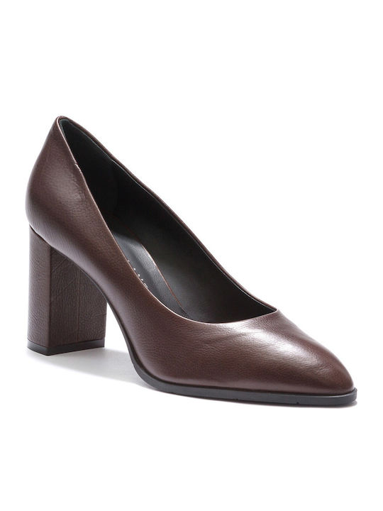 Philippe Lang Leder Pumps Braun