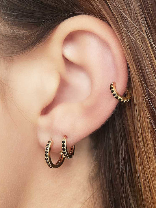 Georgiadis Accessories Σκουλαρίκια με Πέτρες Πορτοκαλί