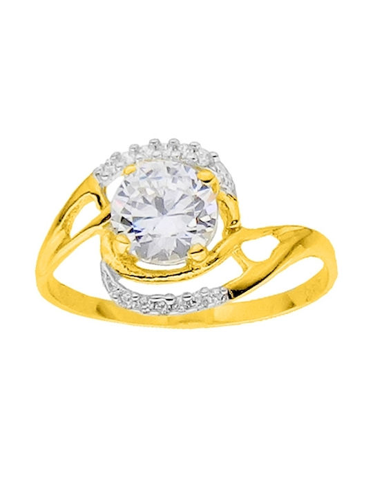 Xrisokosmima Single Stone from Gold 14K