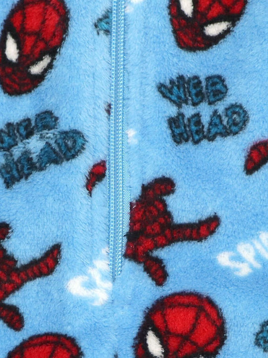 Marvel Детска Цялотялна Зимна Пижама Флийс Сива