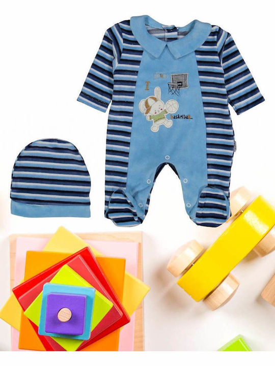 Annora Baby Σετ Φορμάκια Βελουτέ Γαλάζιο 2τμχ