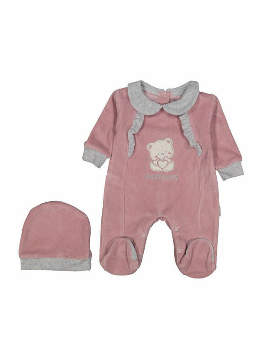 Annora Baby Σετ Φορμάκια Βελουτέ Ροζ 2τμχ