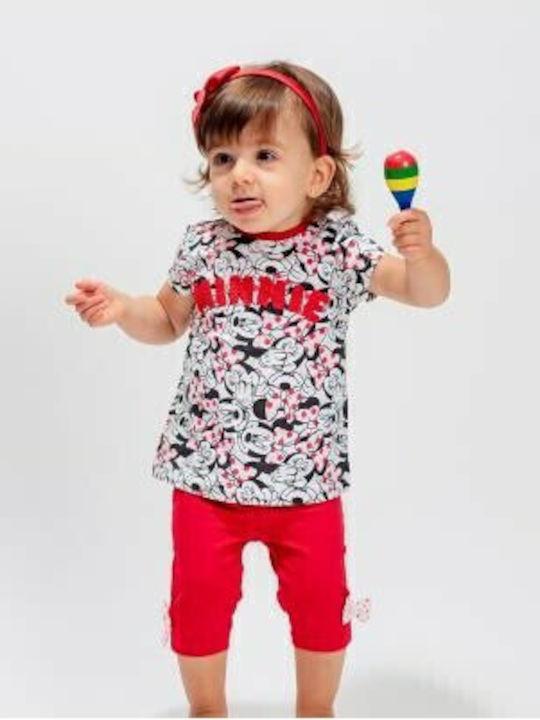 Kinderbekleidungsset mit Sommer-Shorts 2 Stück Rot Minnie