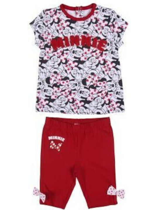 Kinderbekleidungsset mit Sommer-Shorts 2 Stück Rot Minnie