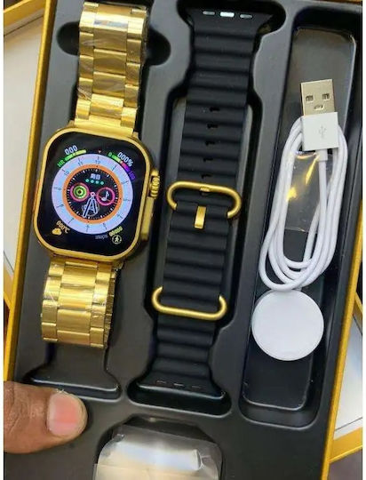 Ultra 9 Max Smartwatch mit Pulsmesser (Gold / Black)