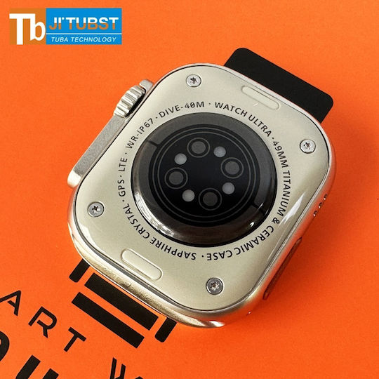 S9 Ultra Smartwatch mit Pulsmesser (Orange)