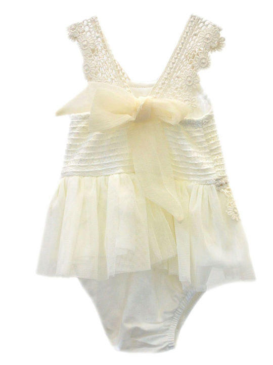 Extan Bebe Baby Bodysuit Set ecru