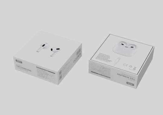 XO Q4 Earbud Bluetooth Handsfree Earphones with Charging Case White