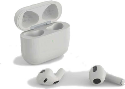 XO Q4 Earbud Bluetooth Handsfree Ακουστικά με Θήκη Φόρτισης Λευκά