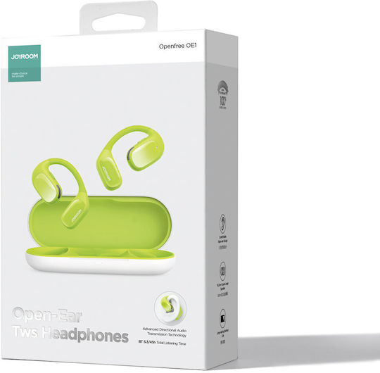 Joyroom Openfree JR-OE1 Open Ear Bluetooth Handsfree Earphones with Charging Case Green