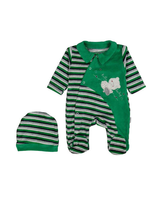 Annora Baby Baby Bodysuit Set Velvet green