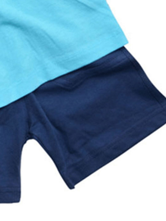 Kids' Set with Shorts Summer 2pcs Light Blue