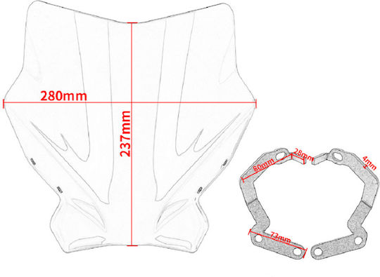 Ducati Vizieră colorată motocicletă pentru Ducati Monstru XX-3134-SMK