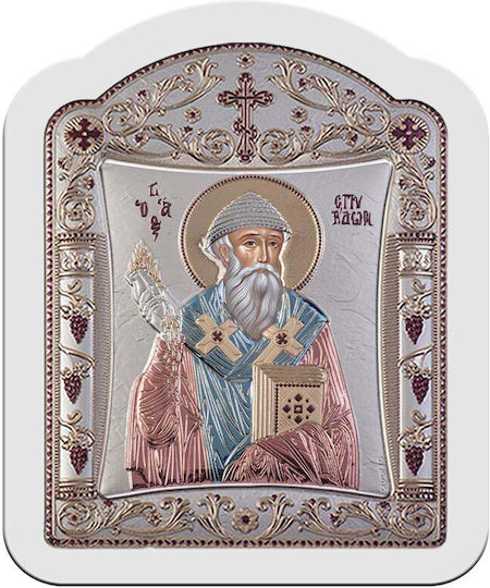 Slevori Εικόνα Свети Спиридон Silver 28.7x36.5см.