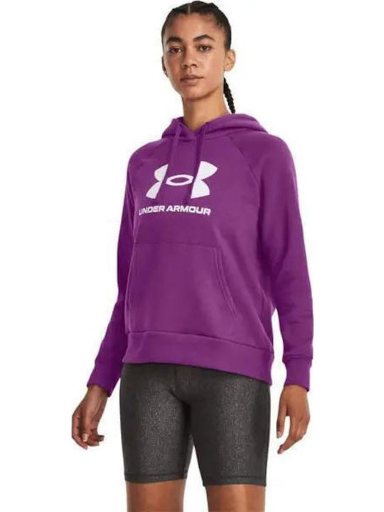 Rival Long Women's Sweatshirt Hooded Fuchsia