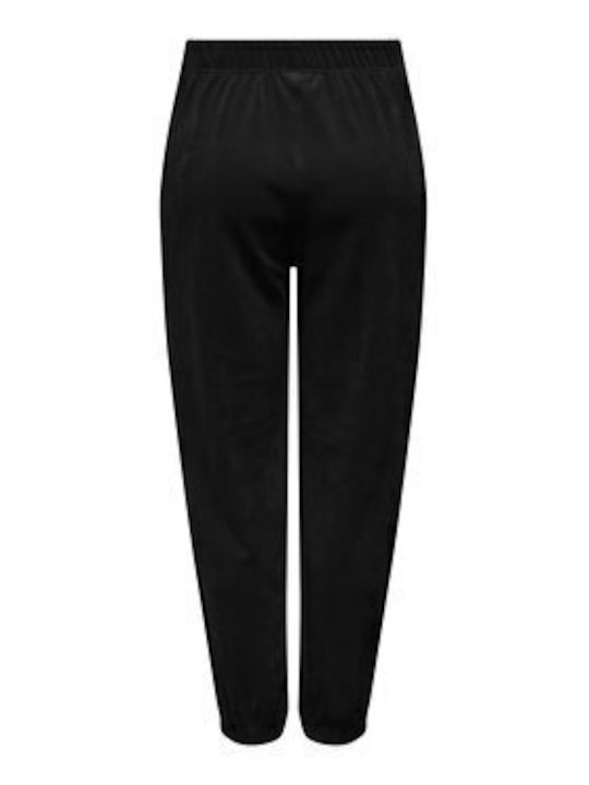 Rebel Pantaloni de Trening cu elastic Catifea Negru