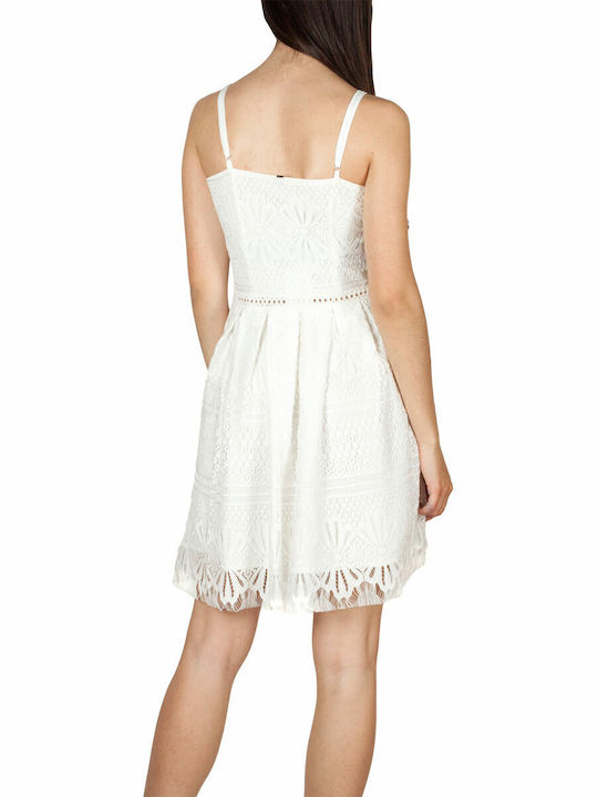 Sommer Mini Damenkleid Weiß