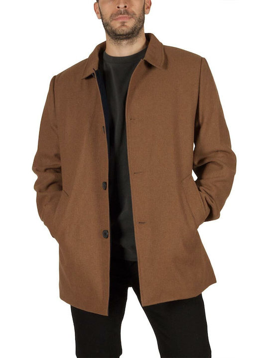 Men's Half Coat Brown