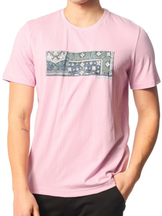 Paco & Co Herren T-Shirt Kurzarm Rosa