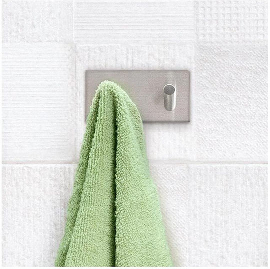 Double Wall-Mounted Bathroom Hook ​9x2.5cm Inox Silver