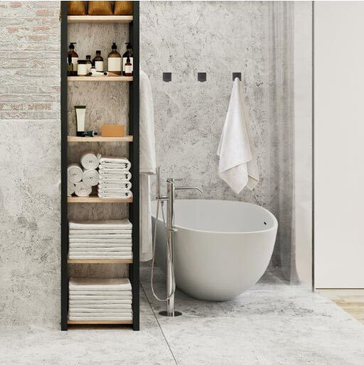 Haken Badezimmer Doppelt Aufkleber ​1.7x3.5cm Inox Schwarz