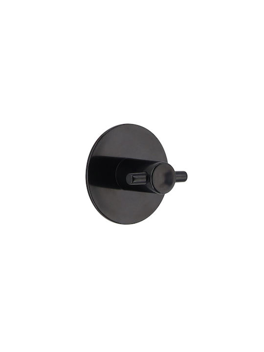 Double Wall-Mounted Bathroom Hook ​5x3.5cm Black