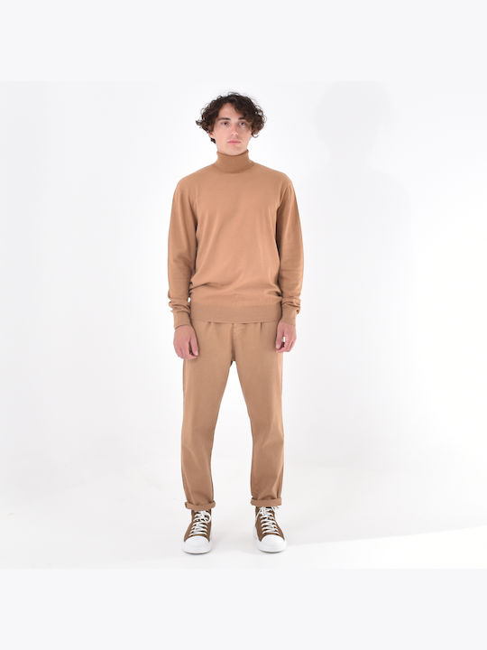 Aris Tsoubos Men's Blouse Turtleneck Brown