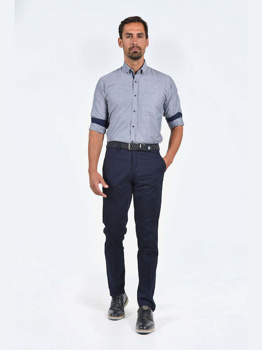 Long-sleeved Cotton Shirt Gray