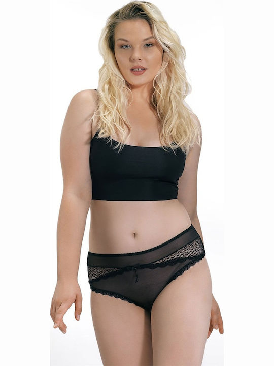 Plus Size Ψηλόμεσα Γυναικεία Slip MultiPack με Δαντέλα