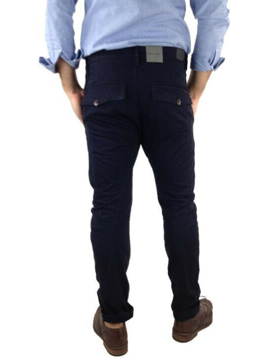 Premium Pantaloni pentru bărbați Chino cu Croială Slim BLUE