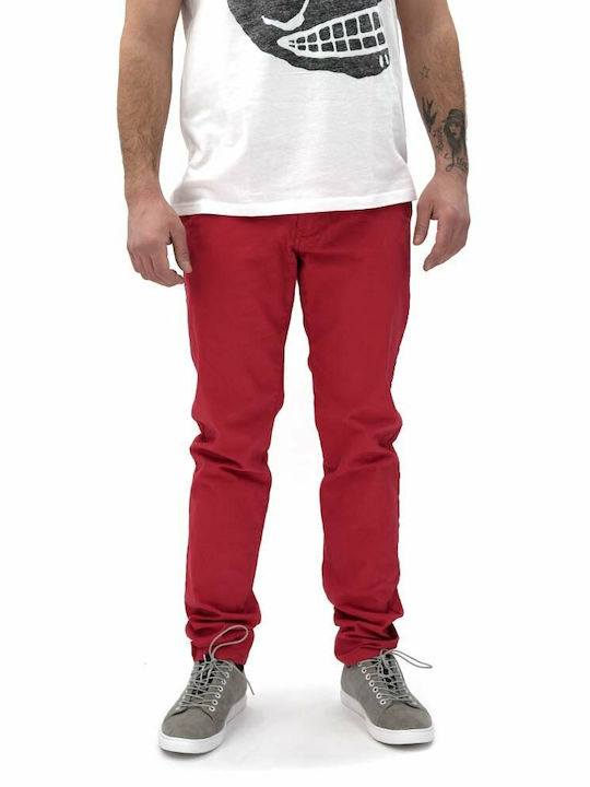 Baker's Dozen Men's Trousers Chino in Regular Fit RED