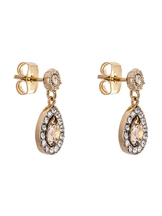 Lily & Rose Earrings Gold Plated with Stones