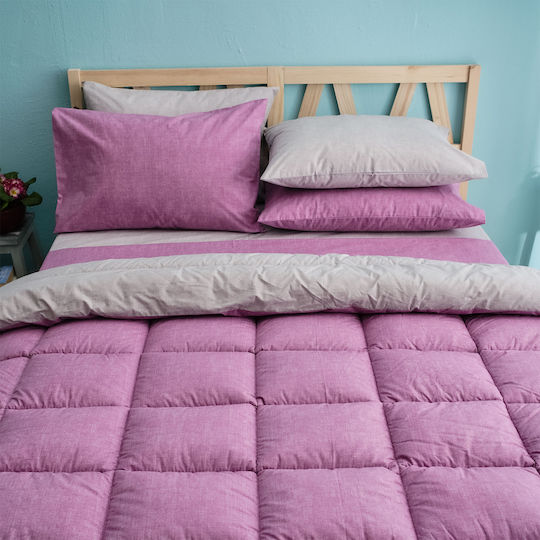 Charalambidis Textiles Пухено Единично 160x240бр Solid Fuchsia/beige 350 г/м²Gsm
