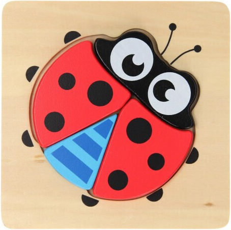 Kids Peg Puzzle Ladybug for 1+ Years Joueco