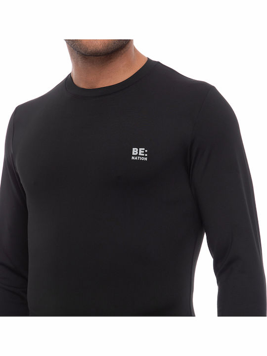 Be:Nation Herren Thermo Langarmshirt Schwarz