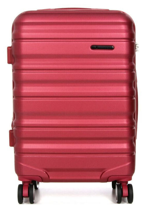 WORLDLINE Reise Koffer Kabine Hart Burgundisch Mit 4 Räder Höhe 55cm