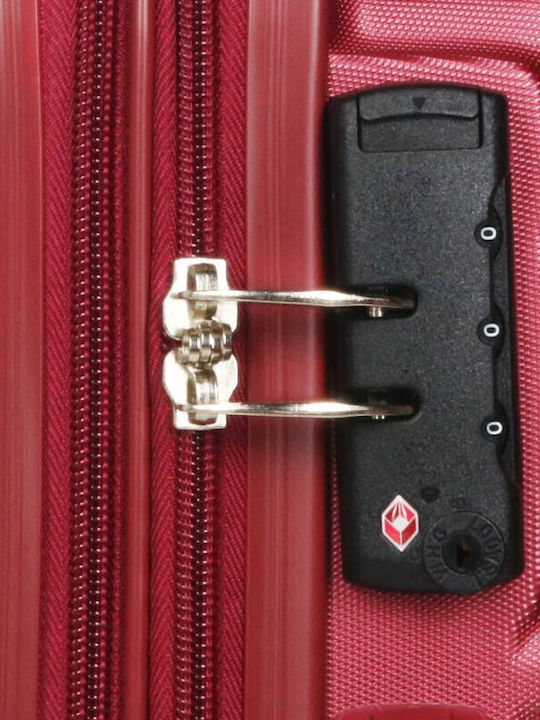 WORLDLINE Reise Koffer Kabine Hart Burgundisch Mit 4 Räder Höhe 55cm