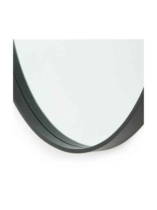 La Redoute Interieurs Wall Mirror with Black Wooden Frame Diameter 80cm 1pcs