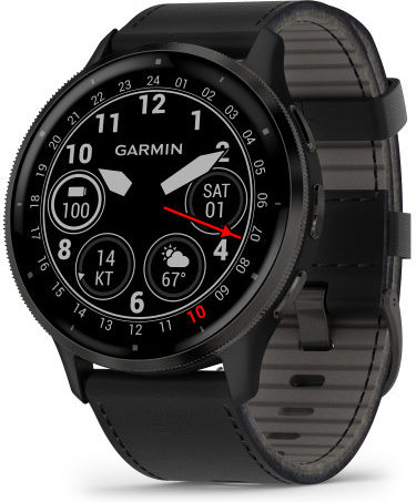 Garmin Venu 3 Stainless Steel 45mm Waterproof Smartwatch with Heart Rate Monitor (Slate with Black Leather)