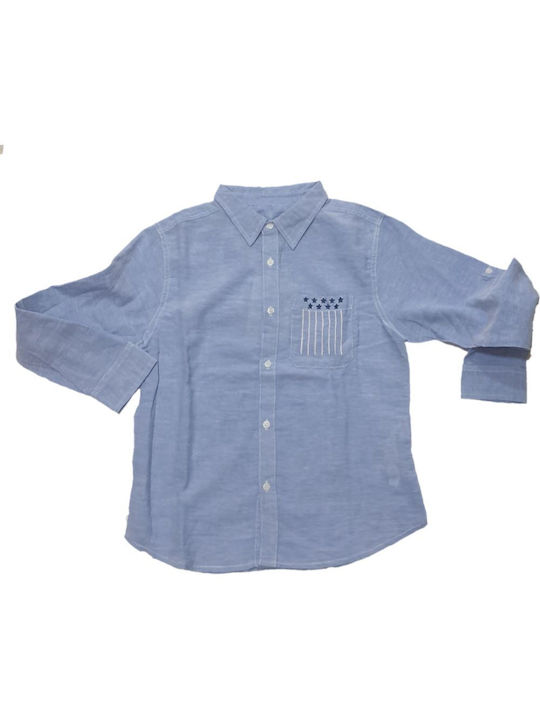 Energiers Kids Linen Shirt Light Blue