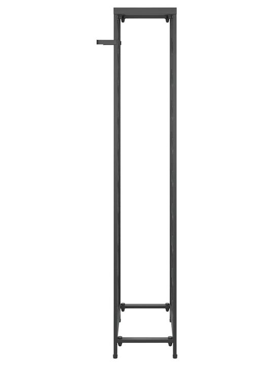 vidaXL С крака Κάβα Ποτών Метал για 27 Μπουκάλια Черен 34x18x100εκ.