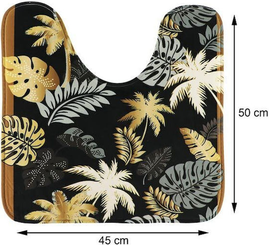 Πατάκι Μπάνιου Microfiber Λεκάνης AT00001261 Gold 45x50εκ.