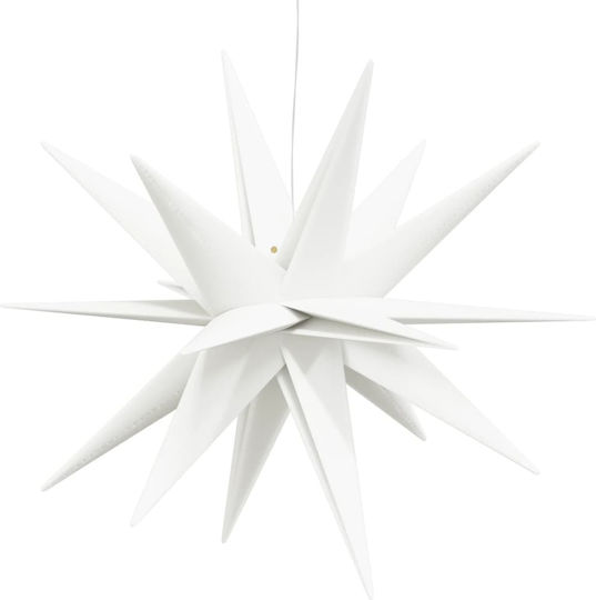 vidaXL Weihnachtliche Dekorative Hängende Sterne Kunststoff Weiß 44x57cm 3Stück