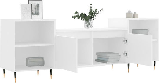 Телевизионни Мебели Бял М160xД35xВ55см