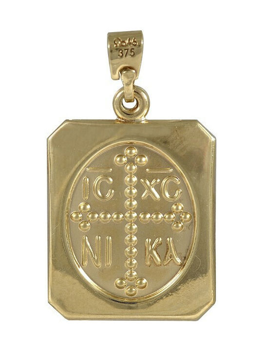 PALAIOLOGOS Anhänger Kinder Amulett Beidseitig Konstantinato aus Gold 9K PD11023