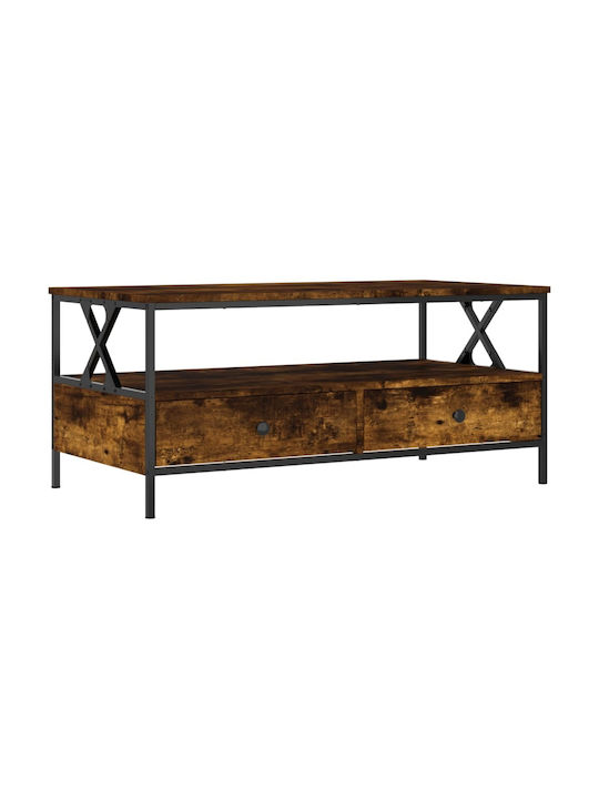 Rectangular Coffee Table Wooden Smoky Oak L100xW51xH45cm.